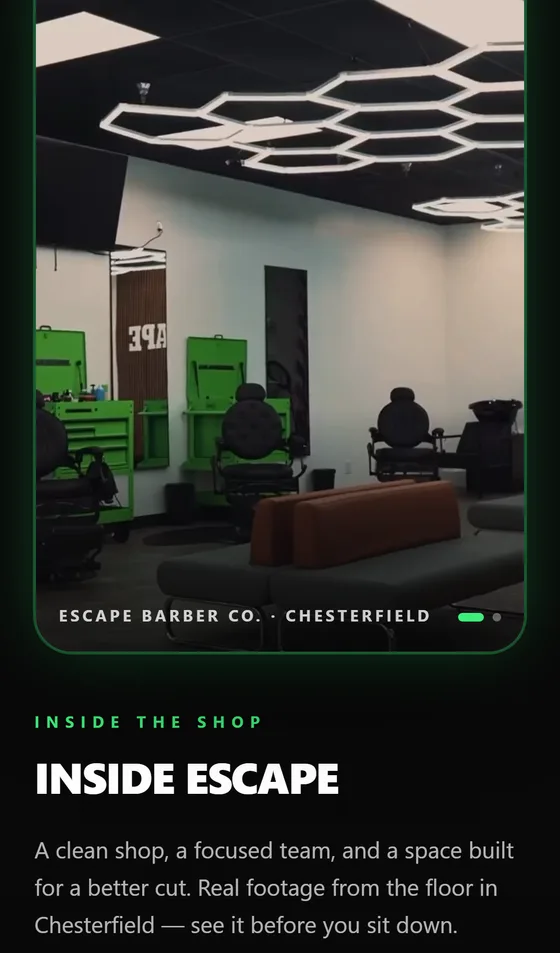 Escape — inside the shop