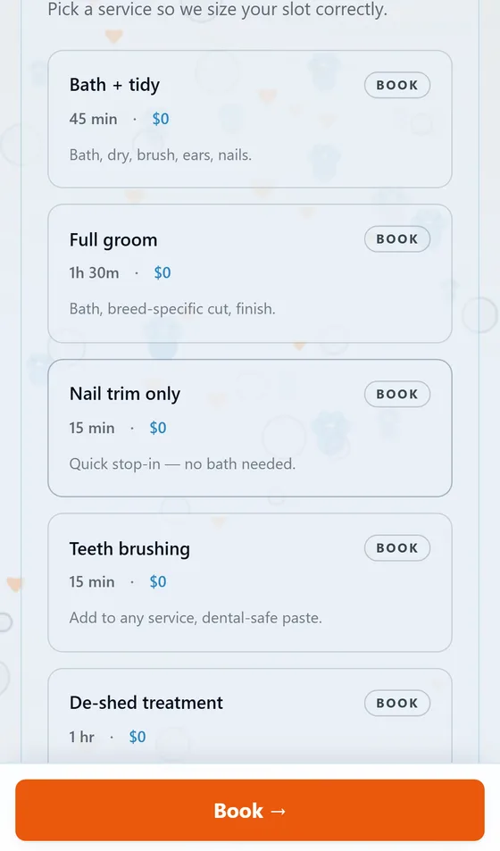 Happy Paws — services